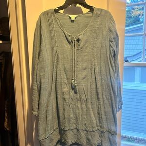 Sundance Light Blue Textured Tunic
